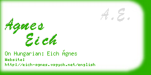 agnes eich business card