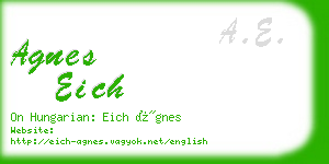 agnes eich business card